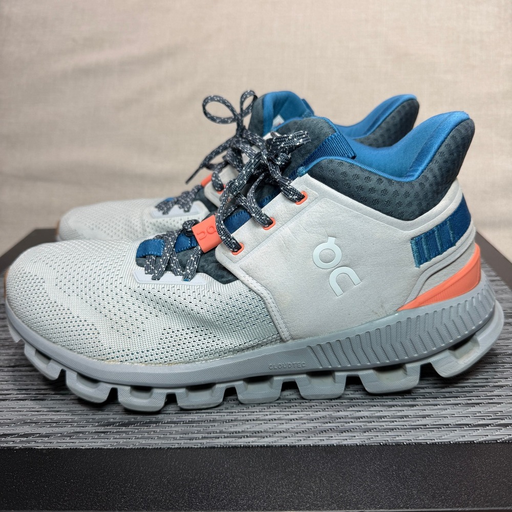 On Cloud Hi Edge Shoes- Womens 10 - Glacier Gray Blue Running Hiking